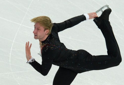 на фото: Выступление Плющенко на Олимпиаде-2014