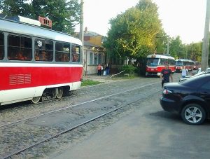 Остановка движения трамваев по улице Коммунаров