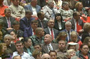 Руслан татаринов, Олег Пахолков, Серегй Миронов, Зинаида Гречаная.Съезд ПСРМ. Кишинев, 28.09.14