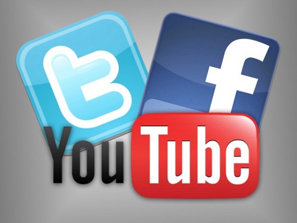    Facebook, Twitter  YouTube -   