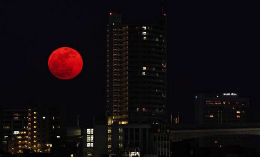 В ночь на понедельник россияне увидят “кровавую луну”