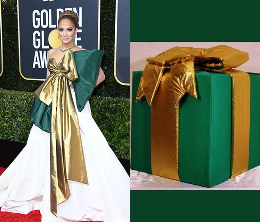 «Что за упаковка»: платье Джей Ло высмеяли на премии «Золотой глобус-2020»