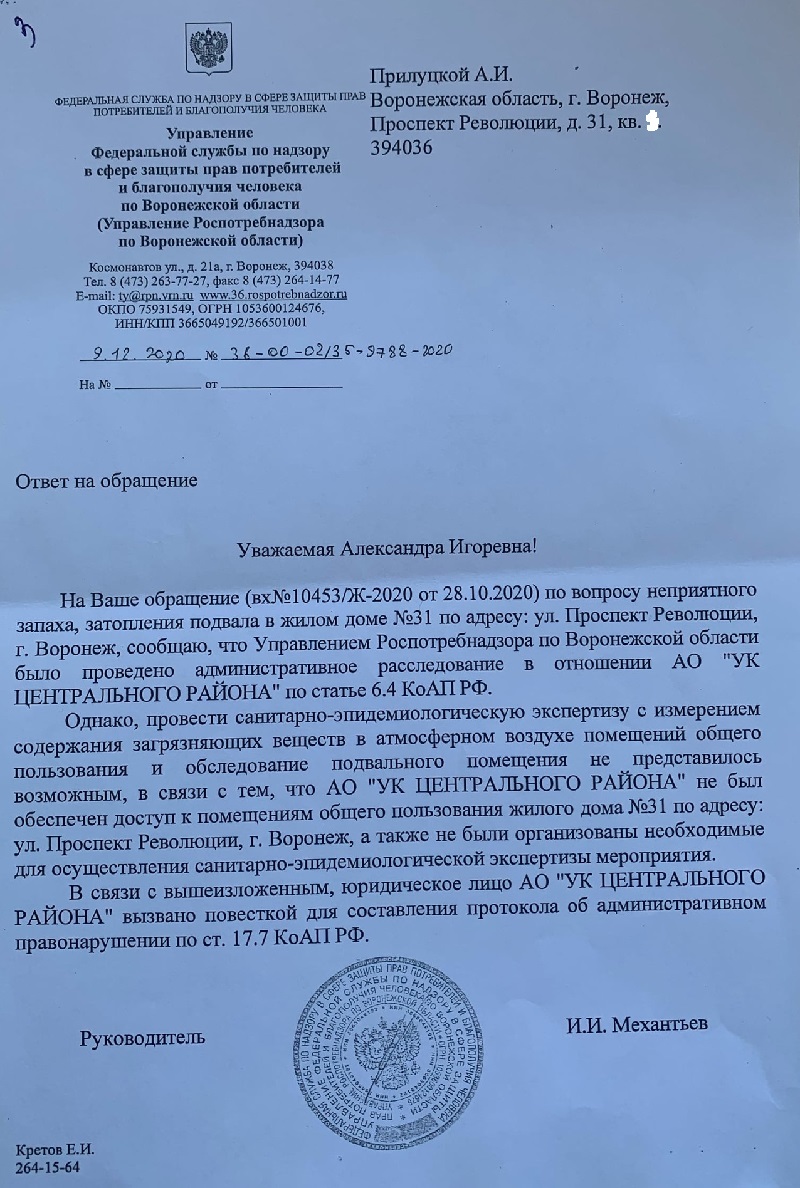 Лицо города с запашком: сталинка в центре Воронежа утопает в  канализационных водах Блокнот.