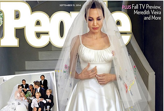 Появились первые фото со свадьбы Джоли и Питта 