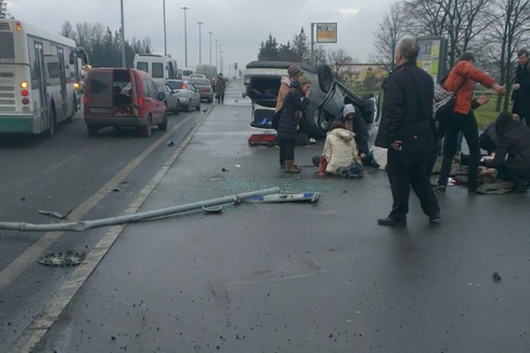 Блокнот.ру публикует видео с места ДТП в Пушкин 