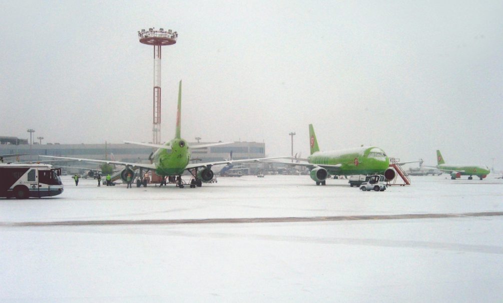 Из-за сильного снегопада в Москве отменили десятки авиарейсов 