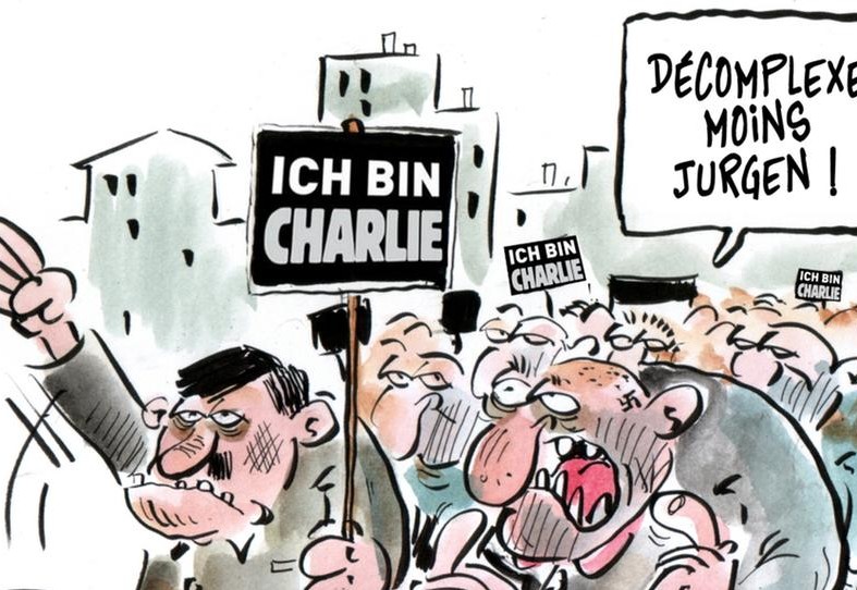 Неугомонные карикатуристы из Charlie Hebdo выступили против немецких антиисламистов 