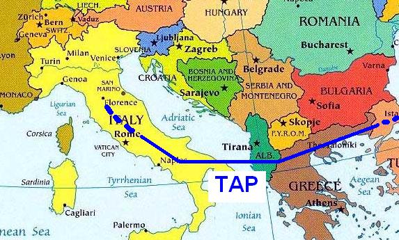После «Южного потока» Греция торгуется за Трансадриатический газопровод 