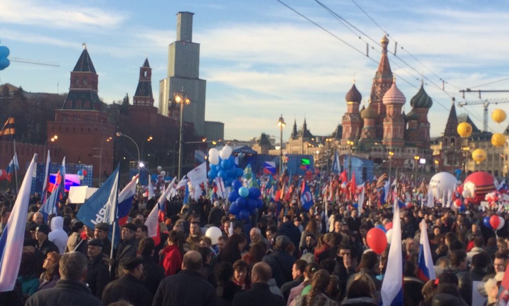 Путин выступил на митинге-концерте в честь присоединения Крыма 