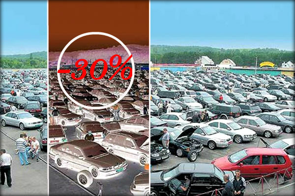 Продажи подержанных легковушек в России упали на 30%