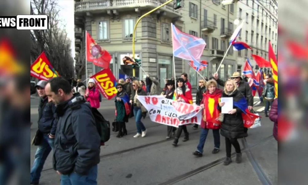 В Италии митинговали против антироссийских санкций 