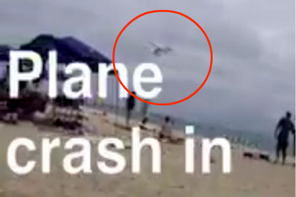 Самолет упал на пляж с отдыхающими в США 