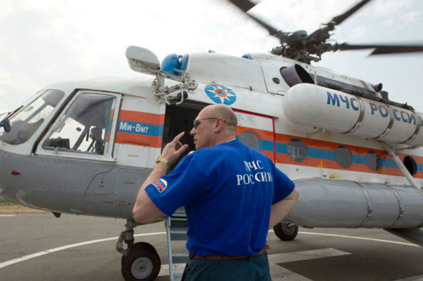 К месту крушения Ми-8 под Хабаровском добрался вертолет МЧС 