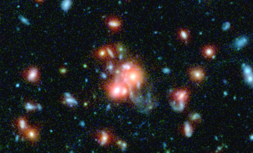 Редкое скопление галактик с активным рождением звезд обнаружили астрономы NASA 