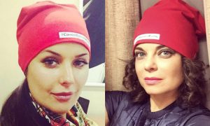 Наташа Королева и Оксана Федорова в красных шапках выступили против лейкоза