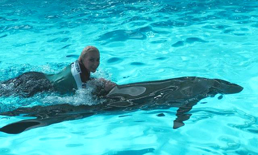 Дельфины лечат Леру Кудрявцеву от хронической усталости 