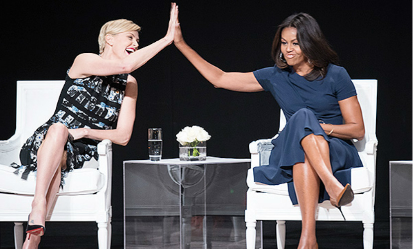 Шарлиз Терон и Мишель Обама призвали «сексуальных девочек» уйти от «глупых мальчиков» 
