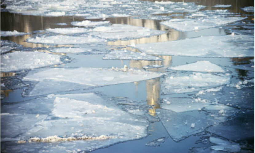 Таяние льда на водоемах