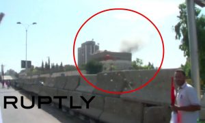 В Сети появилось видео обстрела посольства России в Сирии