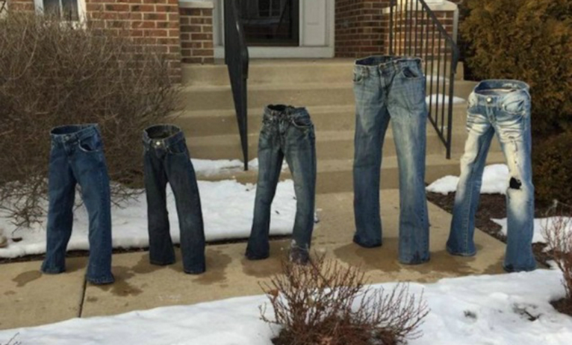 Аномальные морозы в США породили моду на замороженные штаны 