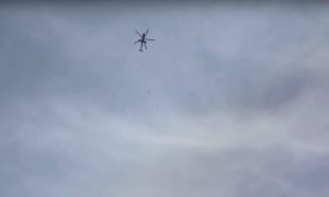 Опубликовано видео бомбежки вертолетом Ми-24 