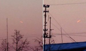 Два красных НЛО попали в объектив видеокамеры жителя Кемерово