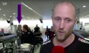 Загадочное исчезновение «ведьмы» в аэропорту попало на видео