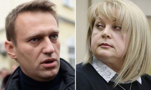 Сторонники Навального устроили скандал главе ЦИК Памфиловой во время выборов на Рублевке