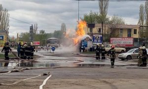 Масштабный пожар на АЗС Воронежа попал на видео: пострадали директор и оператор