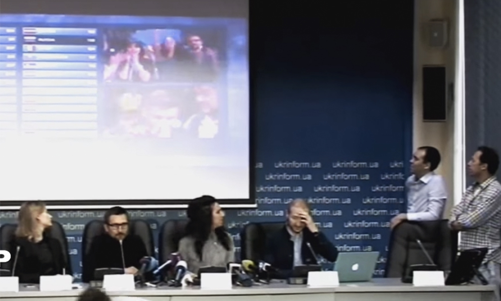 Опубликовано видео триумфальной пресс-конференции Джамалы в Киеве под песню Сергея Лазарева 