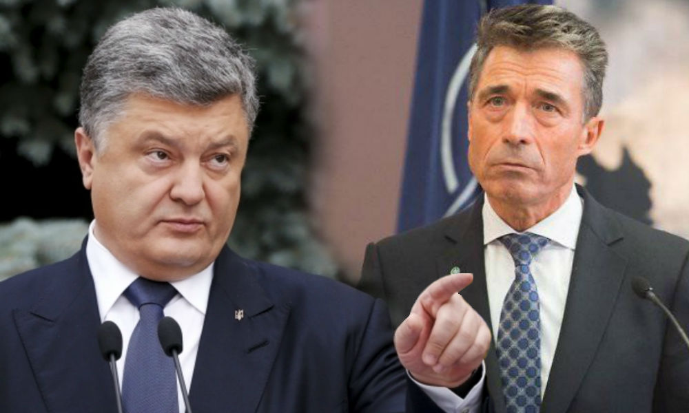 Новым советником Порошенко стал экс-генсек НАТО Расмуссен 