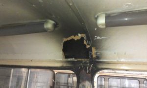 В военном Донецке молния прожгла трамвай с пассажирами