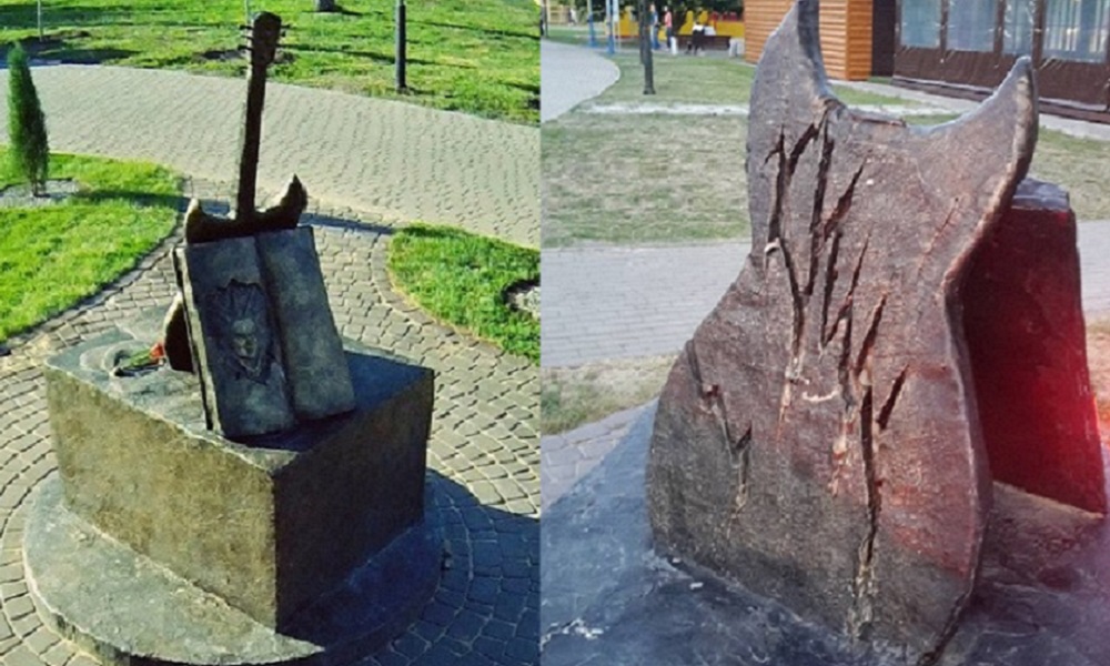 Памятник основателю «Короля и Шута» Горшеневу поломали в Воронеже спустя два года после установки 