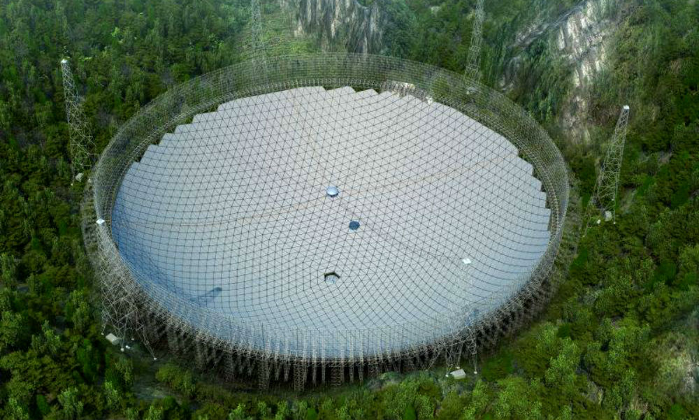 Крупнейший в мире радиотелескоп для приема сигналов от инопланетного разума построили в Китае 