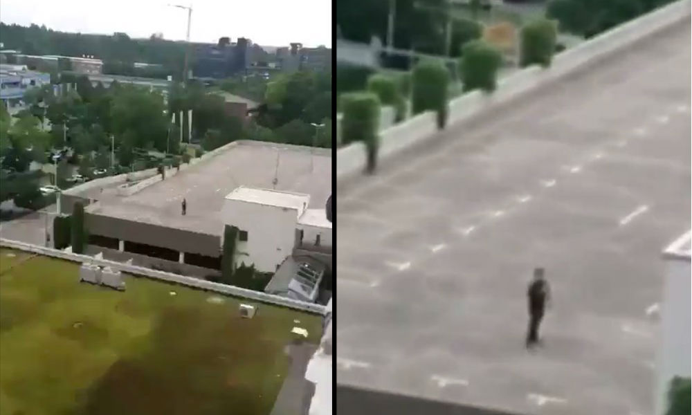 Очевидцы сняли на видео стрелка, убившего около 15 человек в ТЦ Мюнхена 