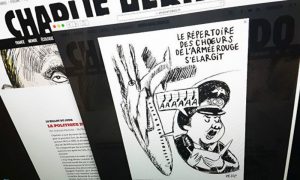 Скандальный журнал Charlie Hebdo опубликовал циничную карикатуру на тему крушения Ту-154