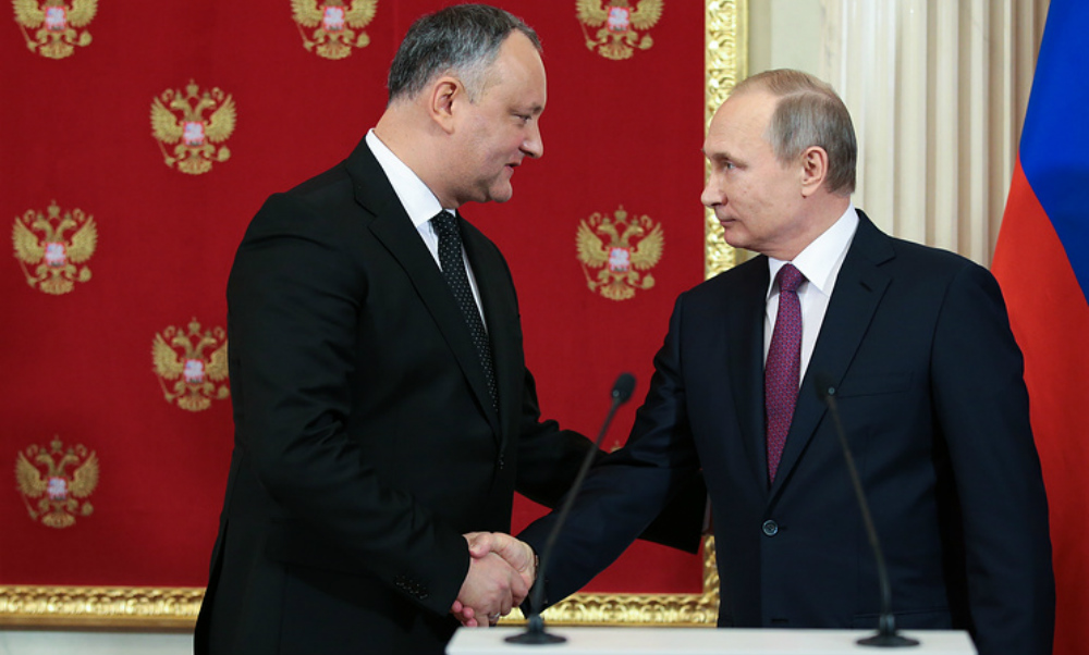 Путин пообещал Додону, что Россия станет гарантом исполнения договоренностей между Молдавией и Приднестровьем 