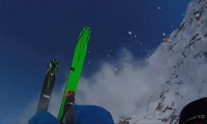 Российский горнолыжник снял в Австрии собственное падение с горы