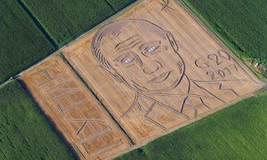 Итальянский фермер создал на поле гигантский портрет Путина в честь предстоящего саммита G20