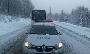Челябинские полицейские спасли из снежного плена автобусы с детьми