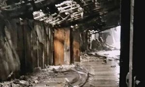 «Сгорел как спичечный  коробок» - первые кадры  изнутри сгоревшего ТЦ в Кемерово