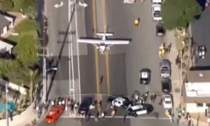 Девушка посадила самолет на оживленном шоссе в Калифорнии
