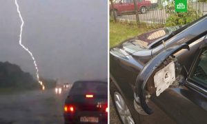 В машину мэра города Рубцовска ударила молния