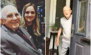 Внучка долгое время снимала реакцию 87-летнего дедушки на ее приход в гости