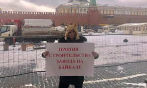 Сергей Зверев провел одиночный пикет у стен Кремля