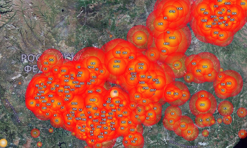 Площадь лесных пожаров в Сибири превысила 2,6 млн га 