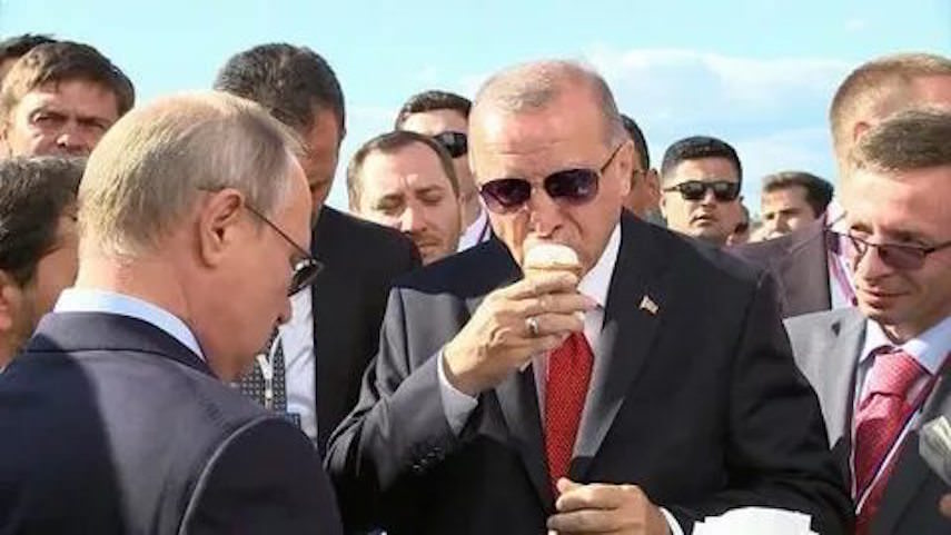 Путин купил Эрдогану мороженое, а сдачу с 5 тысяч велел отдать министру 