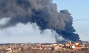 В Подмосковье горит алюминиевый завод, над зданием поднялся жуткий гриб дыма