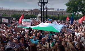 В Хабаровске прошла многотысячная акция в поддержку Сергея Фургала