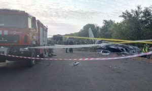 Момент падения и взрыва украинского Ан-26 попал на видео